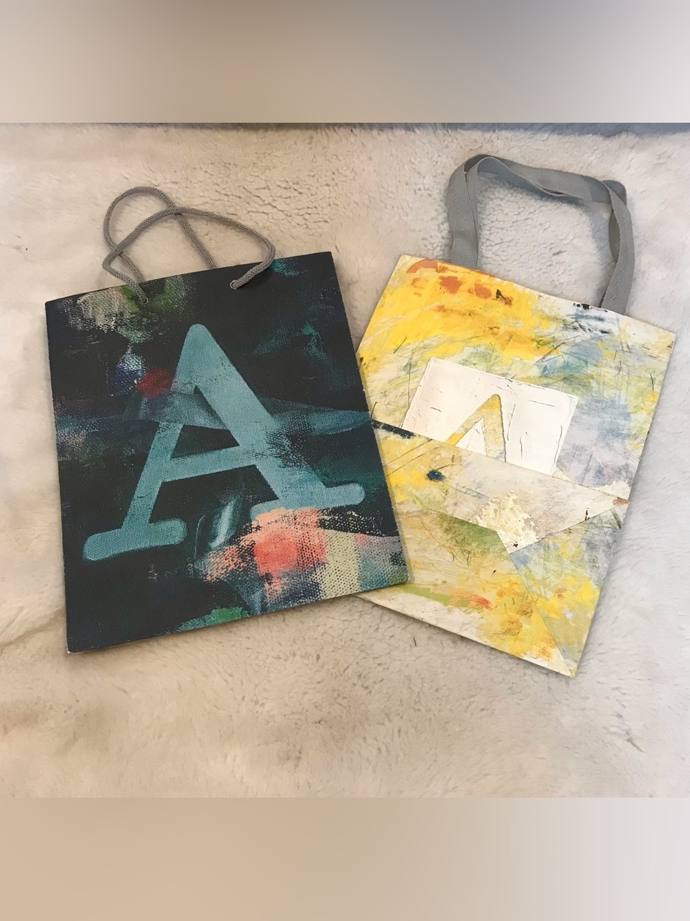 Set of 2 Anthropologie Small Shopping bags